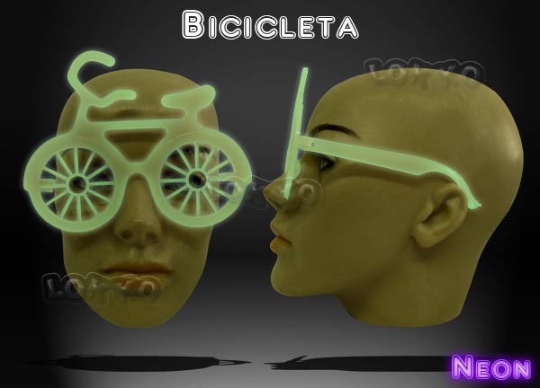Óculos de festa bicicleta neon